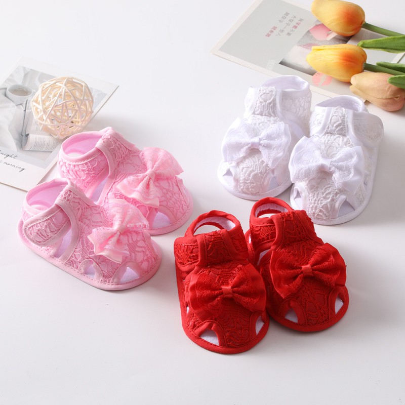 Đôi giày công chúa bảo vệ ngón chân chống trượt dành cho bé gái sơ sinh 0-18 tháng tuổi