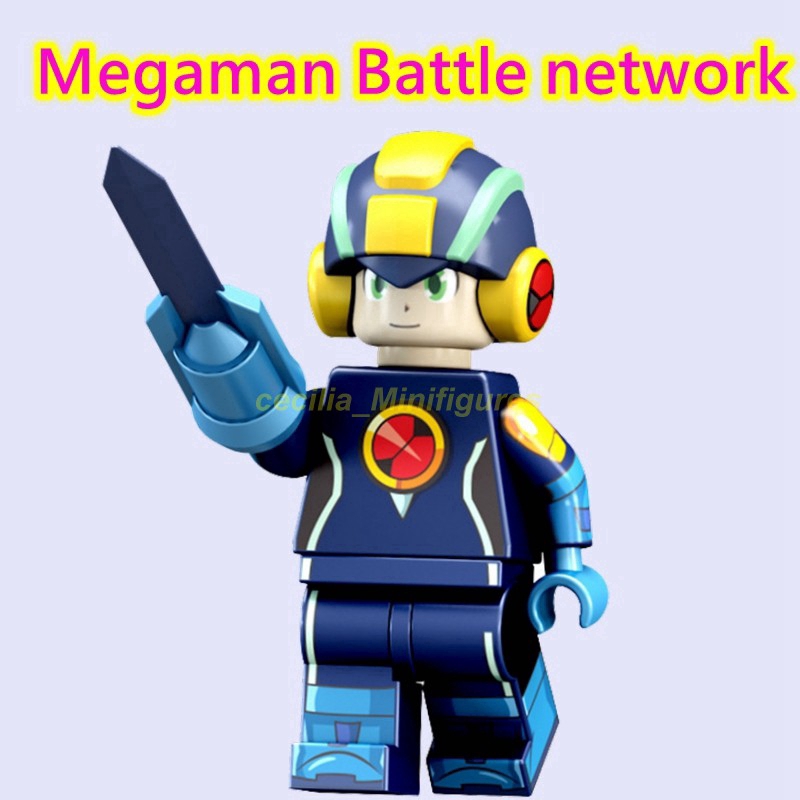 Mô hình nhân vật Megaman Rockman bằng khối xây dựng tương thích Lego cho trẻ em