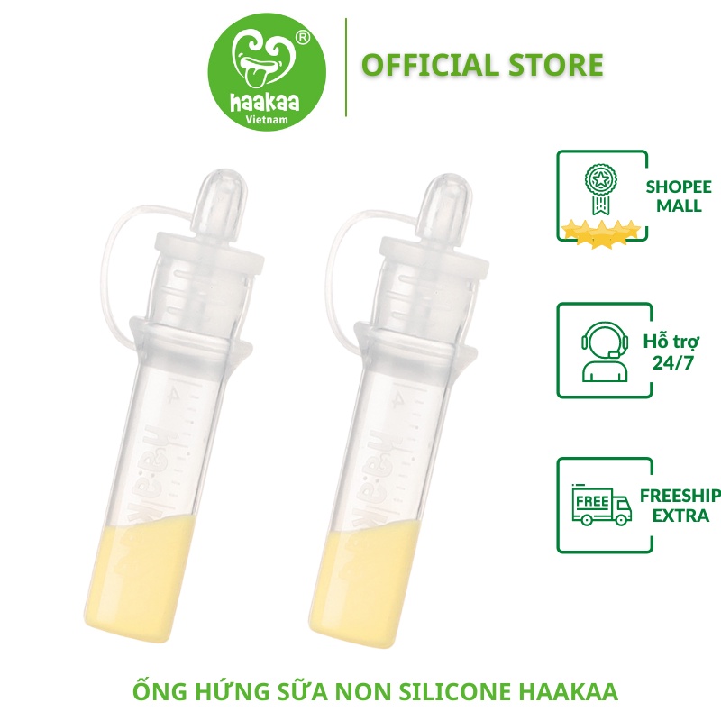 Cốc hứng sữa non Haakaa cho bé, Chất liệu 100% silicone cao cấp, Dung tích 4ml