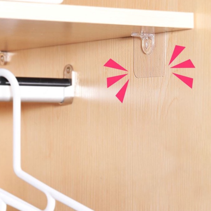 Set 4 Kẹp Cố Định Kệ Tủ Gắn Tường Tiện Dụng