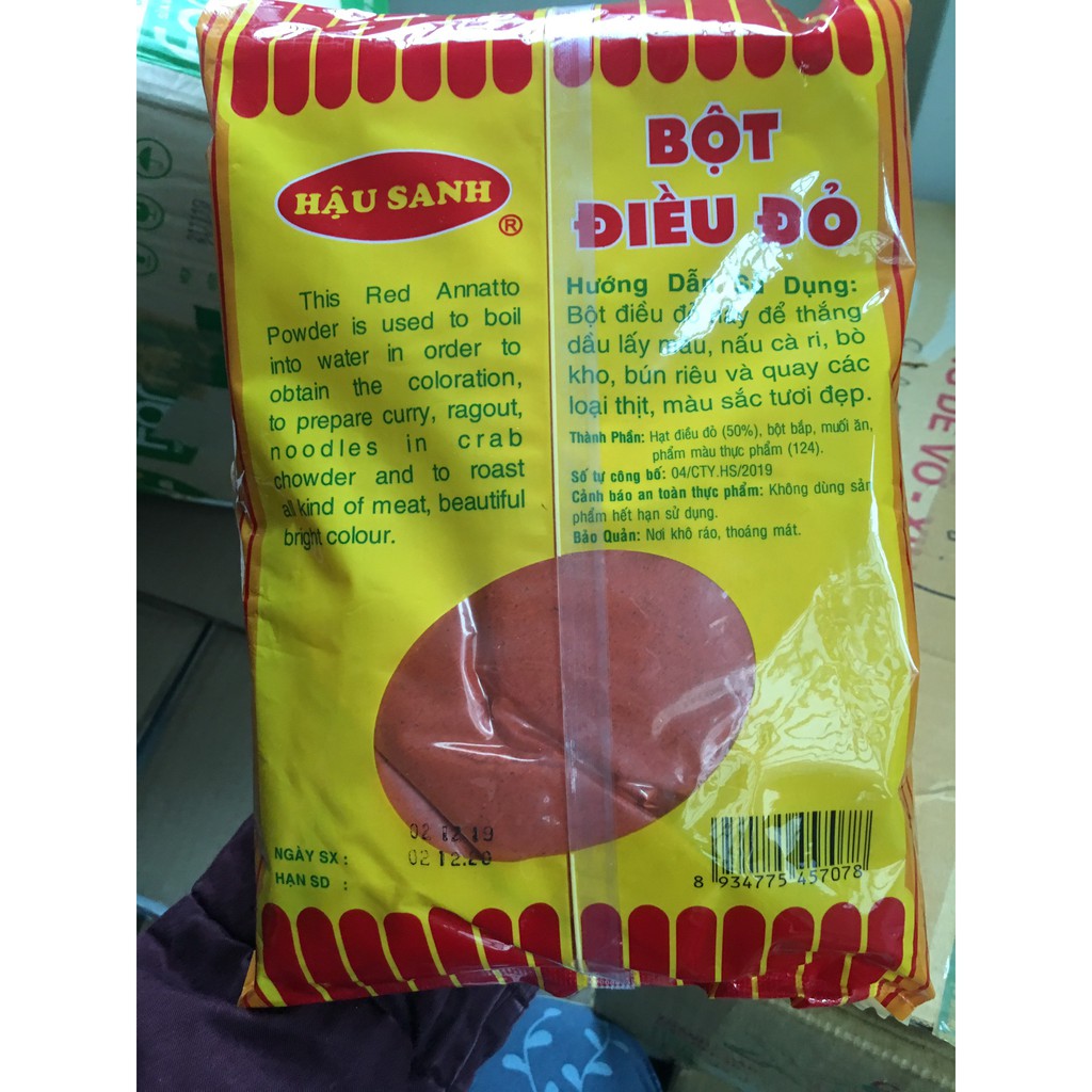 Bột điều đỏ Hậu Sanh (gói 500g)