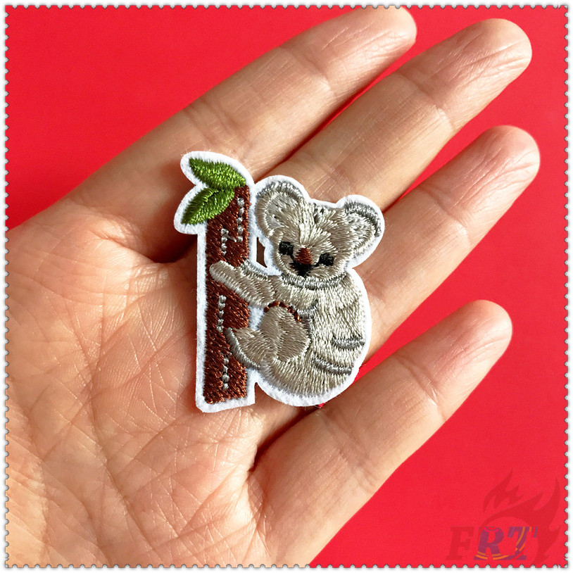 ✿ Miếng Dán Ủi Quần Áo Hình Sở Thú Độc Đáo ✿ 1 Sticker Ủi Thêu Hình Thỏ / Sư Tử / Cú / Ngựa Vằn / Voi / Gấu Trúc / Gấu Koala