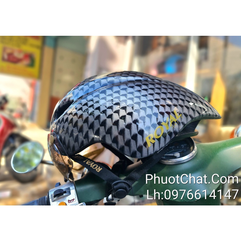 Mũ bảo hiểm thể thao Royal MD16 vân cacbon