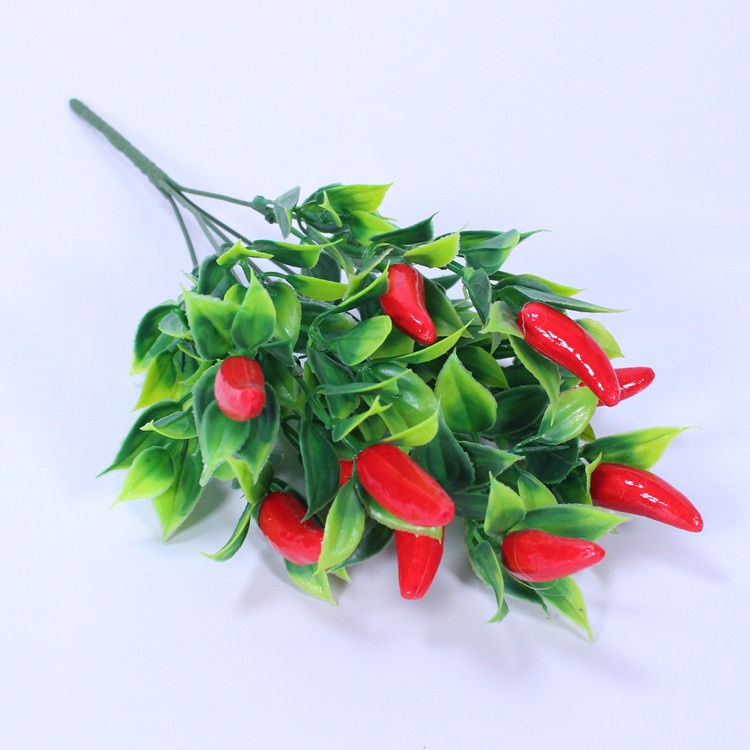 Cành Lựu 6 Quả Có Lá Xanh - Lựu Giả Cao Cấp Decor