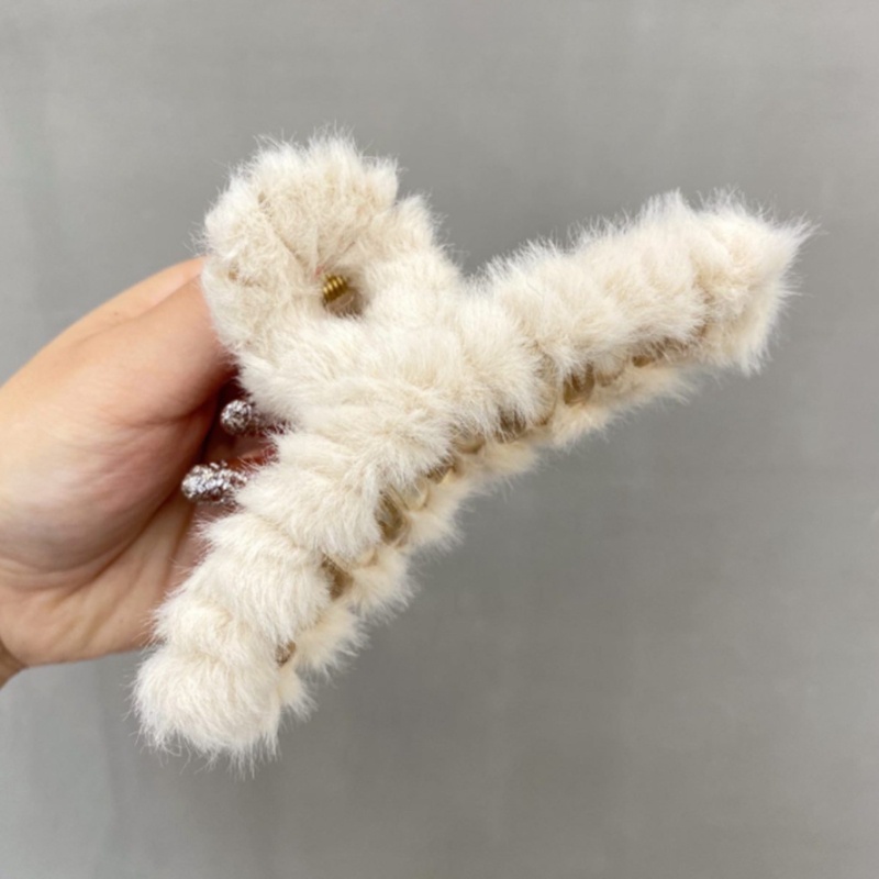 Kẹp Tóc Đuôi Ngựa Bằng Lông Nhung Chống Trượt Chắc Chắn