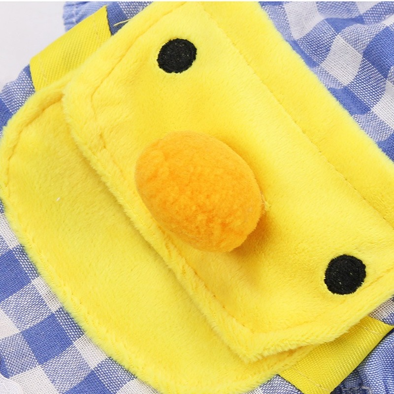 Pet little yellow duck clothes puppy backpack