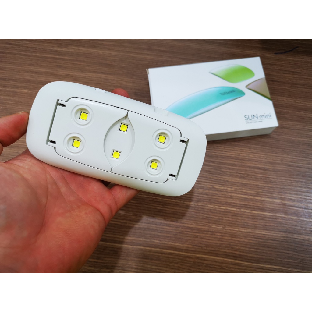 Đèn Uv Mini Sun 6 Bóng 6W Có Chân Đứng, Sấy Keo Uv, Sấy Móng Tay, Sấy Keo Dán Kính Uv