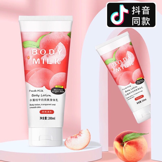 Dưỡng Ẩm, Dưỡng thể trắng da mềm mịn hương quả đào - Nội địa trung Body Lotion