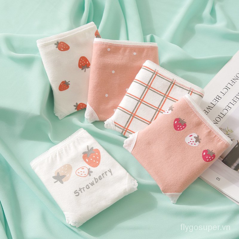 Quần lót cotton lưng vừa in họa tiết trái cây phong cách Nhật Bản mới cho nữ | BigBuy360 - bigbuy360.vn