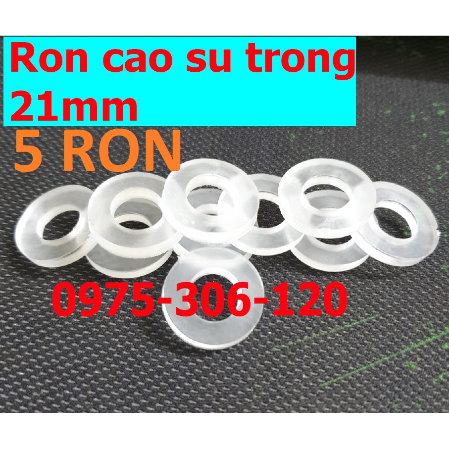 Combo 5 Ron gioăng cao su đen 21mm dùng cho dây sen tắm và dây xịt vệ sinh, dây cấp,chống rỉ nước,ron dày không xẹp