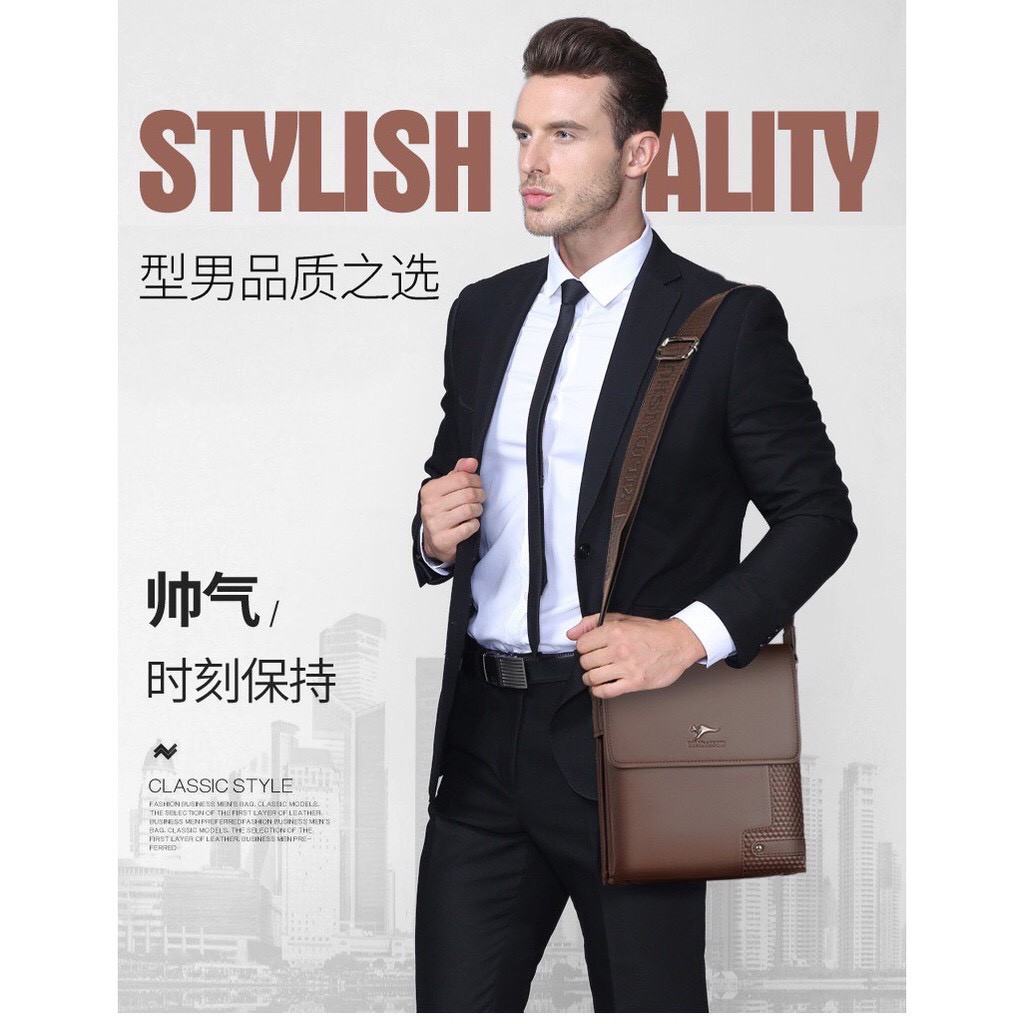 Túi đeo chéo nam da bò cao cấp YILIDAISHU T33 27x24x6cm DIENMAYPICO