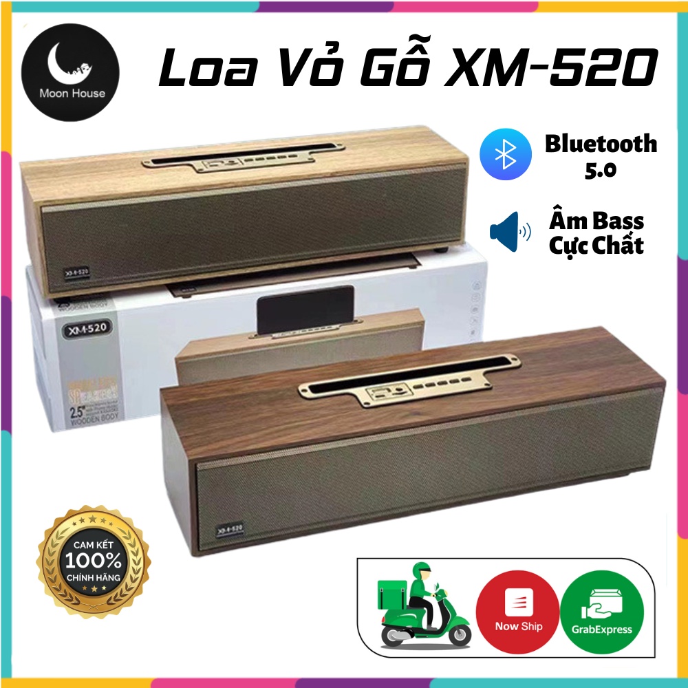 Loa Bluetooth XM-520 - Âm Thanh Sống Động, Bass Cực Mạnh, Độ Tương Thích Cao, Thiết Kế Sang Trọng,Decor Nội Thất Nhà Bạn