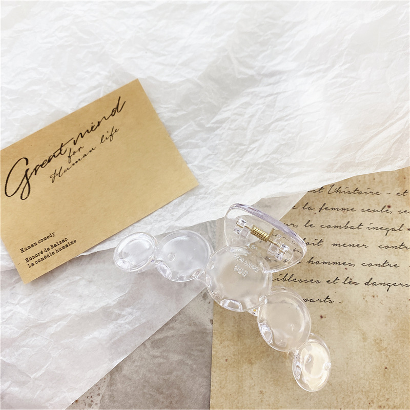 Kẹp Tóc Acrylic Trong Suốt Hình Tròn Xinh Xắn