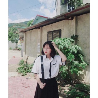 Sơ mi thêu chữ  Hàn  (kèm ảnh thật)