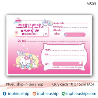 Phiếu giao hàng 400 tờ Hello Kitty