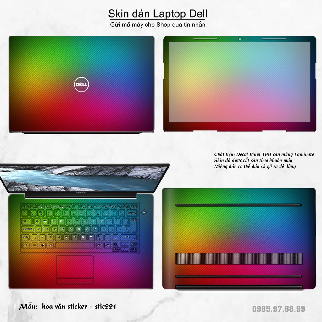 Skin dán Laptop Dell in hình Hoa văn sticker nhiều mẫu 36 (inbox mã máy cho Shop)