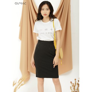 Chân váy sọc basic GUMAC CV09936_DEN