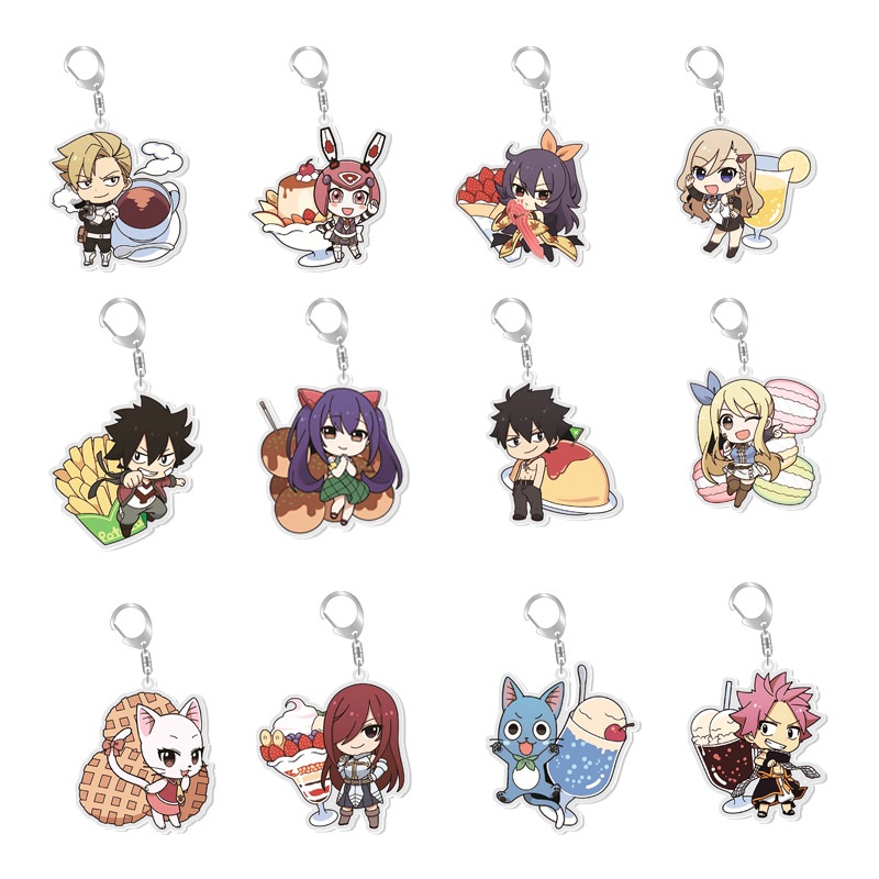 Móc khóa in hình FAIRY TAIL x EDEN ZERO Hội pháp sư anime chibi mica trong acrylic quà tặng xinh xắn