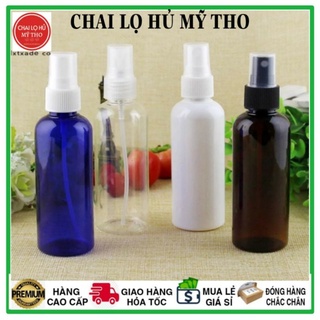 Chai chiết mỹ phẩm nhựa/Lọ xịt phun sương các màu 50ml 100ml .🌺VỎ CHAI LỌ CHIẾT MỸ PHẨM DẠNG XỊT