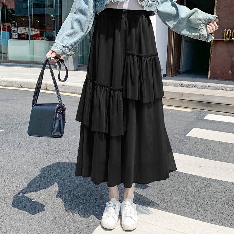 Chân váy lưới tutu mẫu mới đấp bèo thân váy