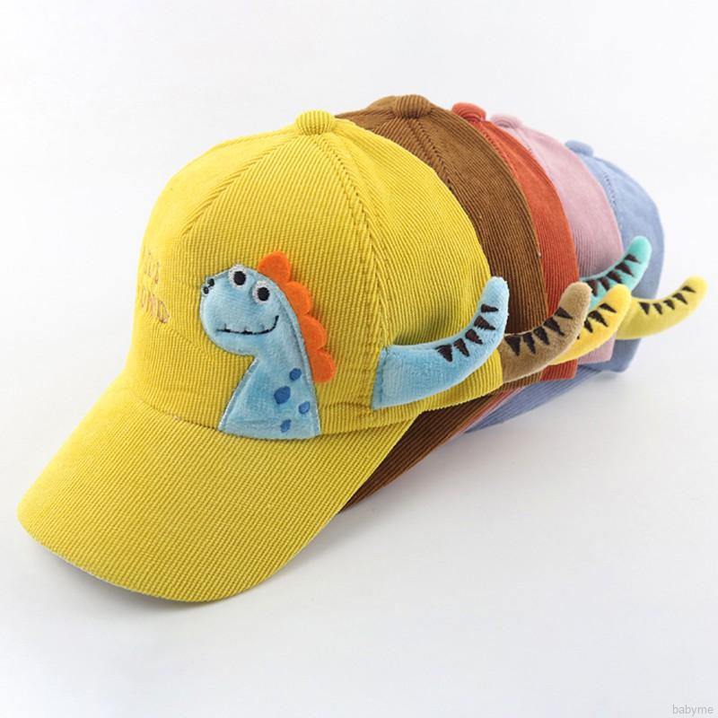 New Fashion Baseball Hat Kids Girl Boys Cartoon Dinosaur Wool Cap Children Hats