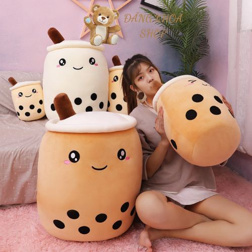 Gối Ôm Thú Nhồi Bông Bình Trà Sữa Đủ Màu Đủ Size