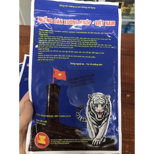 Miếng dán xương khớp _Giảm đau nhức xương khớp,vai gáy,đau lưng,đau dây thần kinh tọa..