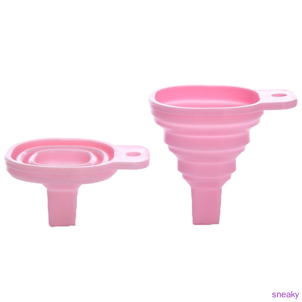 Set 2 phễu silicone mini có thể gấp gọn màu sắc ngẫu nhiên