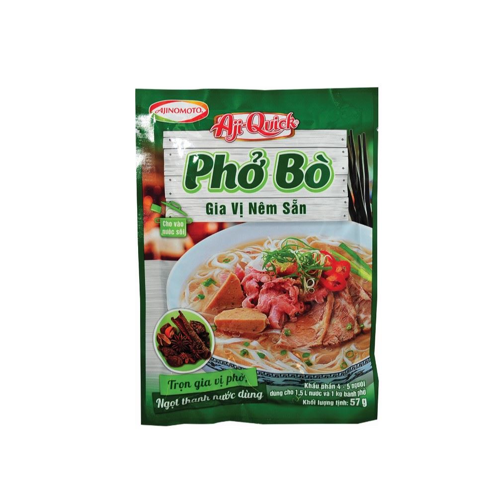 Gia Vị Nêm Sẵn Aji-Quick Ajinomoto Gói Nhỏ Nhiều Mùi Vị