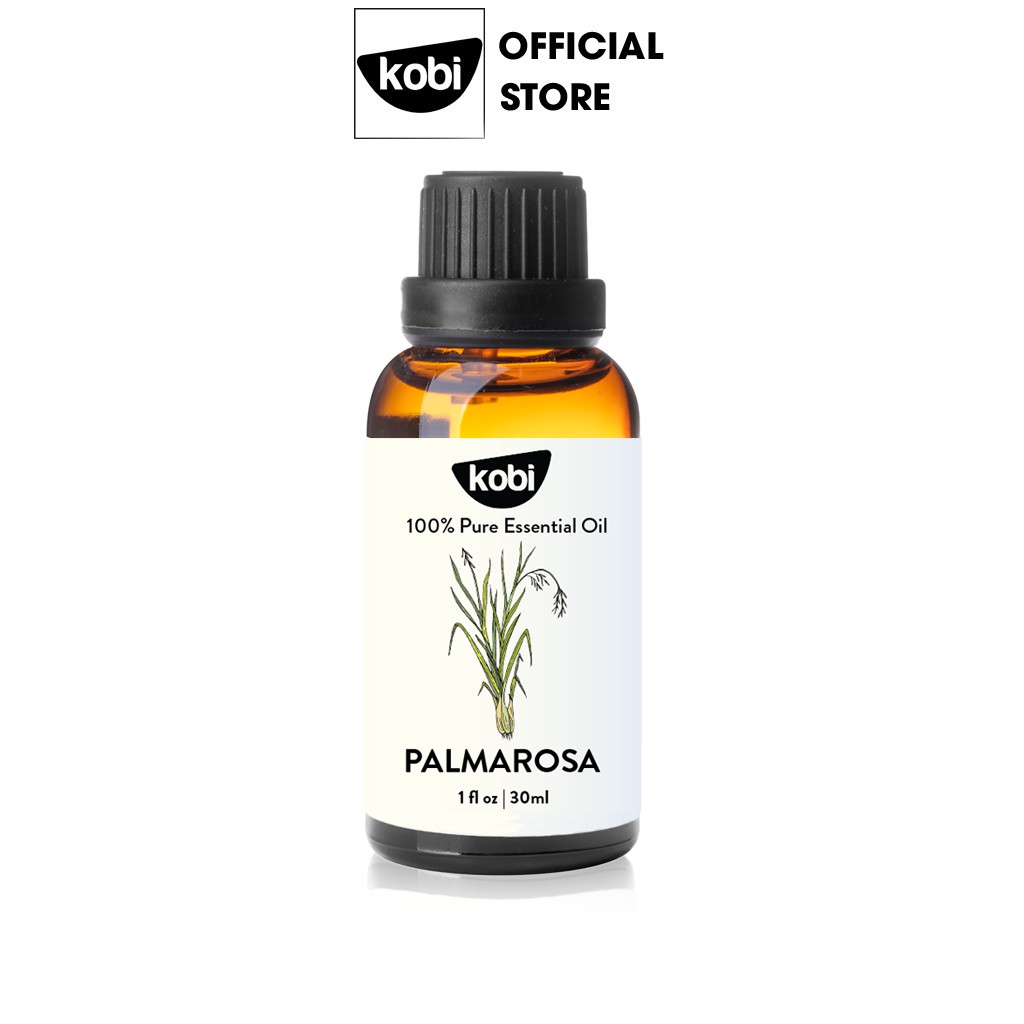 Tinh dầu Sả hoa hồng Kobi Palmarosa essential oil giúp đuổi muỗi, khử mùi, làm thơm phòng - 100ml