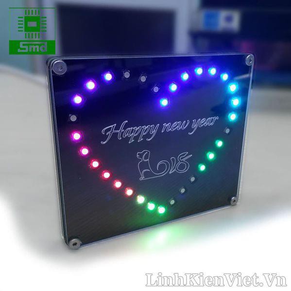 Bộ led Trang trí trái tim đa sắc RGB full hiệu ứng dùng để làm khung ảnh tặng bạn giá siêu đep
