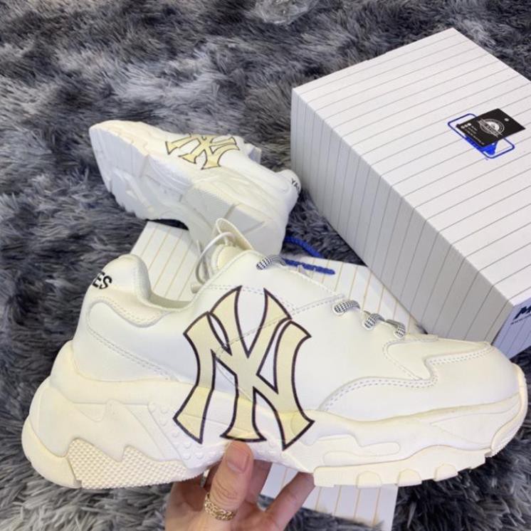 Giày thế thao Sneakers nam nữ, 𝐌𝐋𝐁 NY vàng MLB Các Mẫu Nam/Nữ bản in 3d Da Bò Đế Cao Siêu Hot Full Size