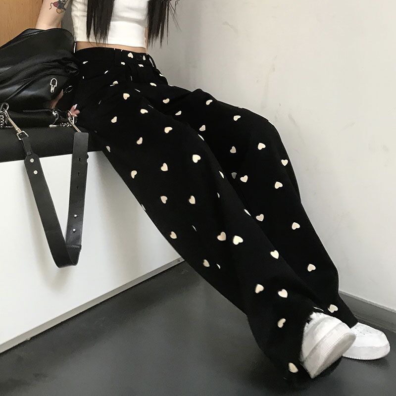 【ZHELIHANGFEI】Chân tình yêu legging cao quần ống rộng ống quần thẳng - phù hợp với tất cả các loại quần lau nhà