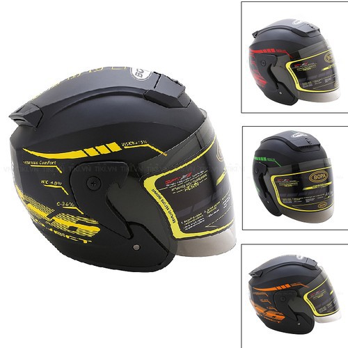 Mũ bảo hiểm 3/4 Bopa tem 46