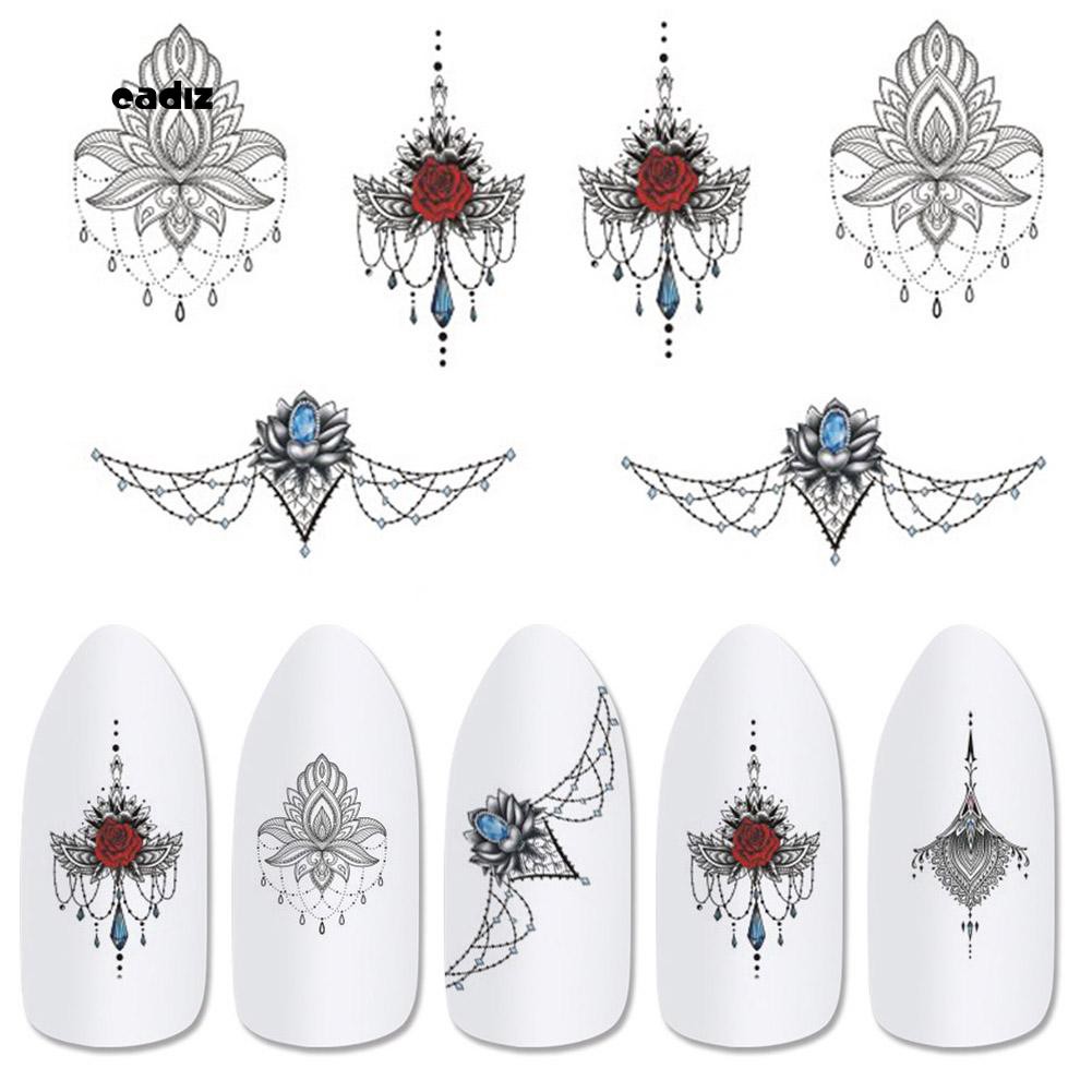 Nhãn dán móng tay thiết kế nhiều họa tiết thời trang