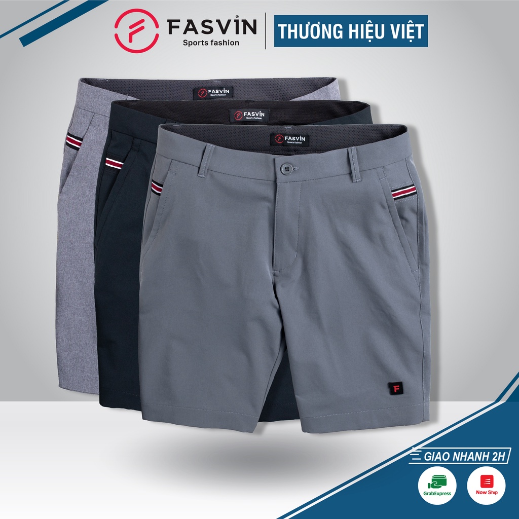 Quần Short Nam Thể Thao FASVIN C20228 HN Vải Gió Chun Dầy Dặn Cao Cấp