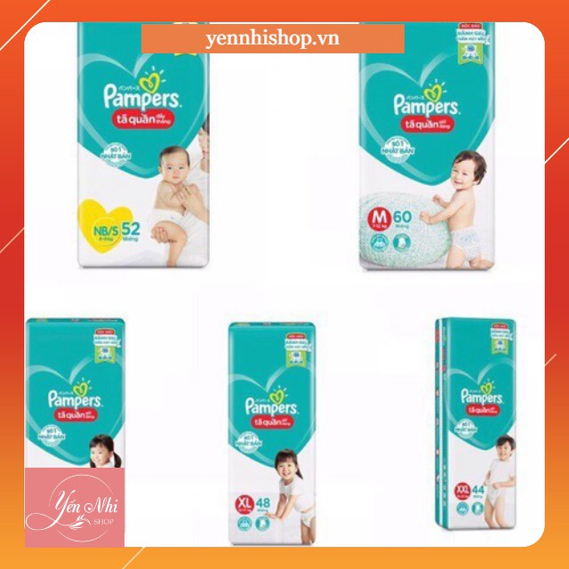 Bỉm Quần Pampers đủ size M60 L54 XL48