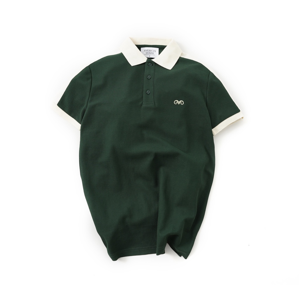 A/G  Polo Nam Có Cổ NEW LINE Xanh Rêu Và Kem Phom SLimfit Chất Liệu Cotton Thoáng Mát Không Nhăn | BigBuy360 - bigbuy360.vn