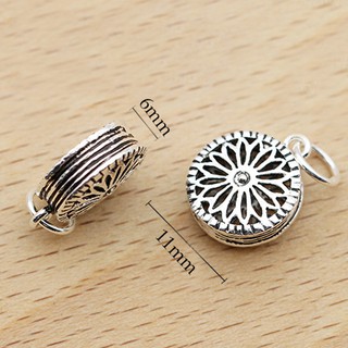 Phụ kiện Charm bạc Mặt treo tròn hoa