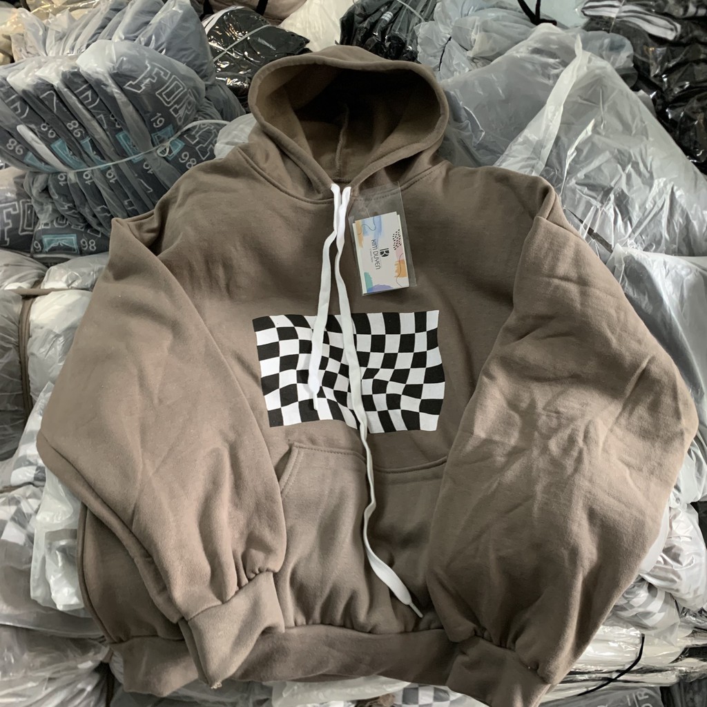 Áo Hoodie Caro Áo Hoodie Nỉ Ngoại Dày Dặn Mũ To Form Rộng Unisex Nam Nữ [Ảnh Thật + Video] | BigBuy360 - bigbuy360.vn