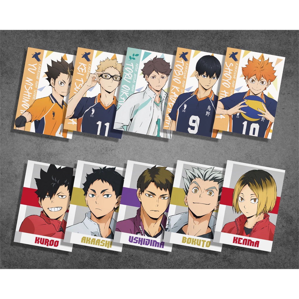 Poster Anime Haikyuu A - Hinata Kageyama Tsukishima Oikawa Kenma Bokuto Atsumu Cỡ A4 +