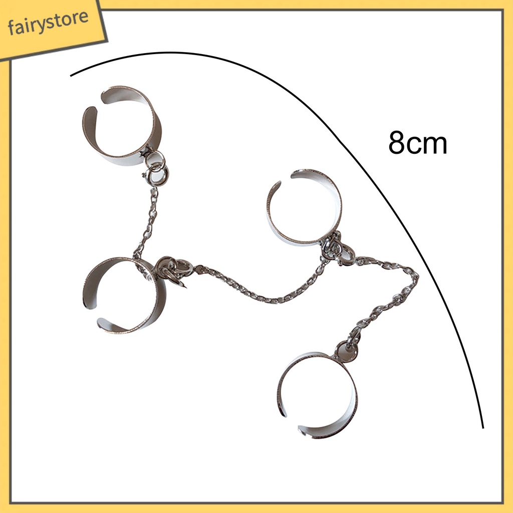 Nhẫn Hở Phối Xích Phong Cách Punk Phá Cách