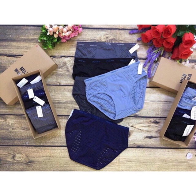 Combo 5 Quần lót tam giác nam thông hơi Mujj
