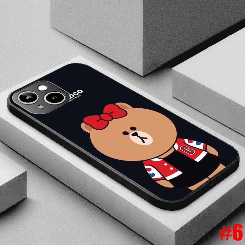 Ốp lưng TPU mềm Samsung Galaxy S7 Edge S8 S8+ Plus gấu nâu Two hoa văn
