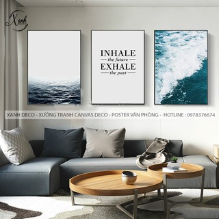 Bộ 3 tranh canvas trang trí TCVTT03 tặng đinh treo tranh