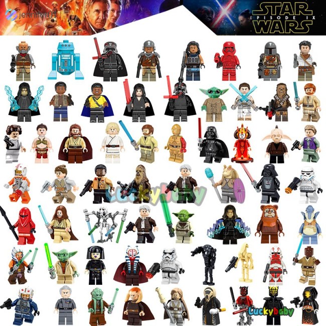 Bộ Đồ Chơi Lắp Ráp Lego Nhân Vật Yoda Darth Vader Luke Han Solo Mandalorian PG792