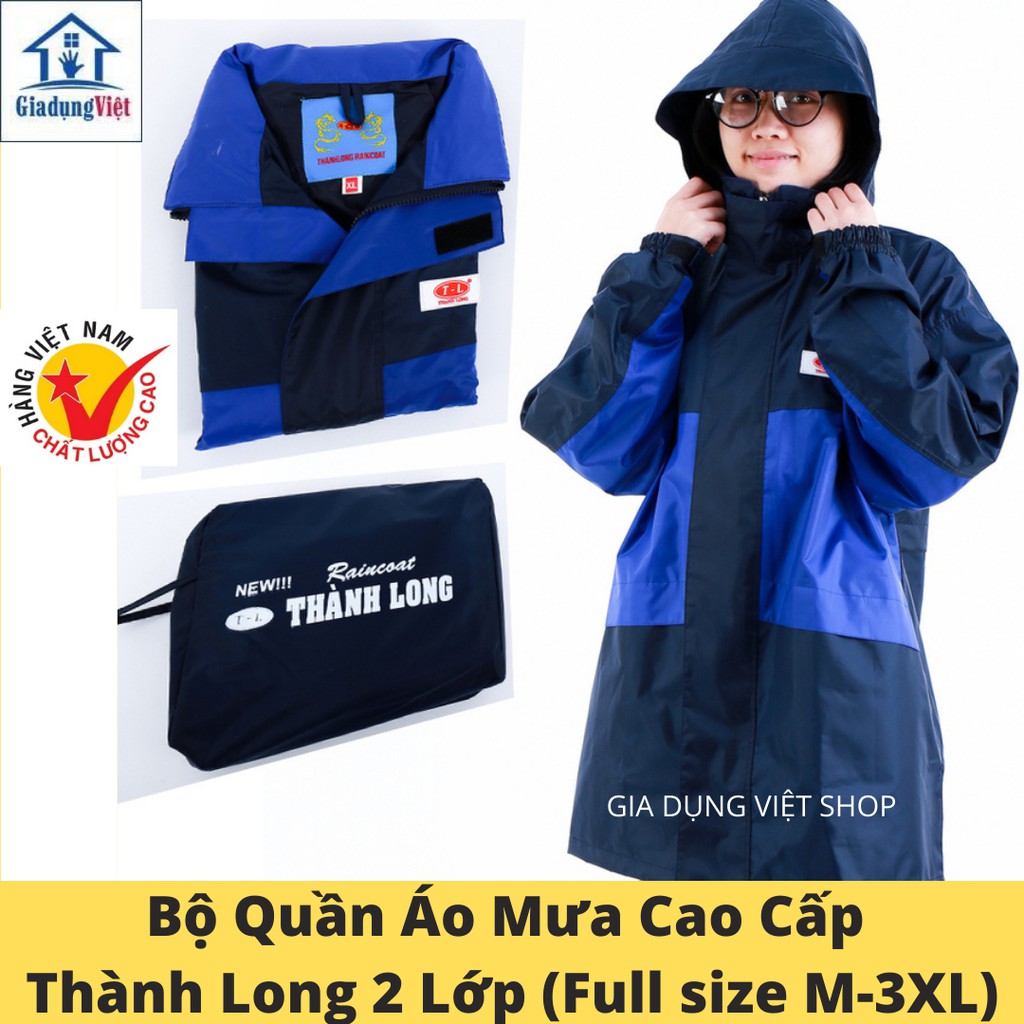 Bộ Quần Áo Mưa Cao Cấp Thanh Long 2 Lớp