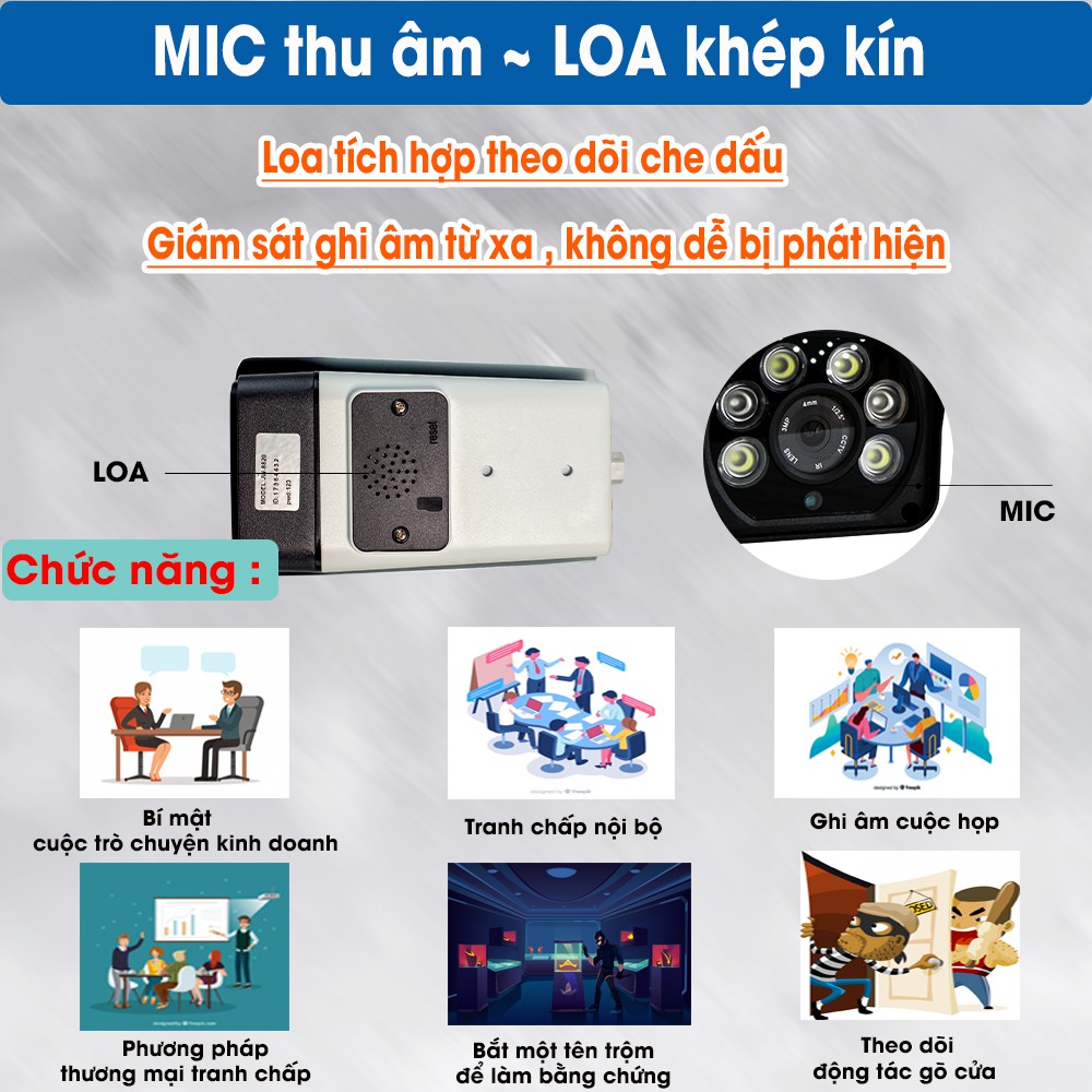 Camera wifi Yoosee 2.0 MP  Thân hợp kim bền bỉ hơn  xem đêm có màu sắc nét chống mưa nước ip66 | BigBuy360 - bigbuy360.vn