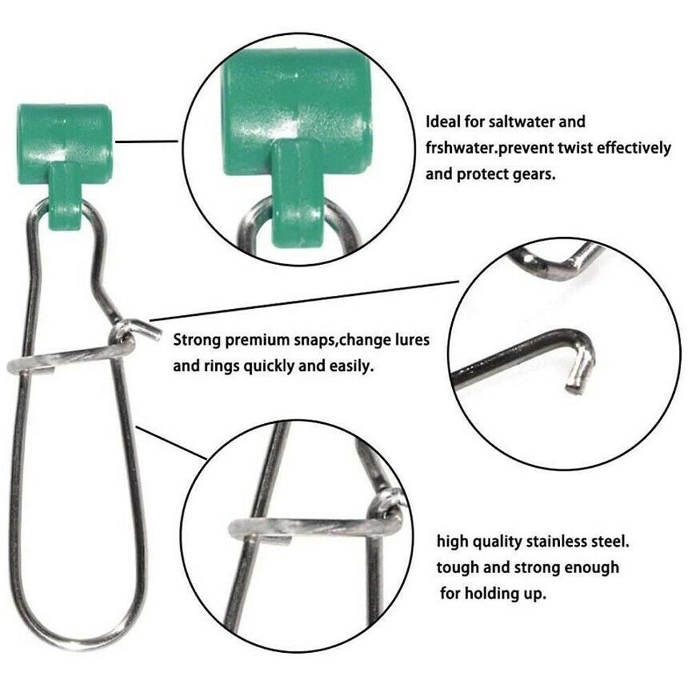 Bộ 25 Phụ Kiện Câu Cá VANES1 Duolock Niken Số 8# Dụng Cụ Tìm Cá Dạng Xoay Tiện Lợi