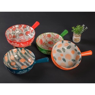 Chảo sứ tròn có tay cầm